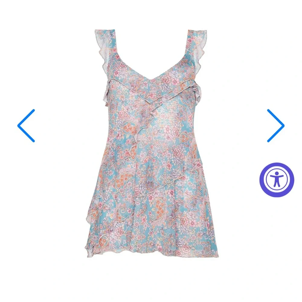 Mesh Ruffled Mini Dress - Picture 5 of 5